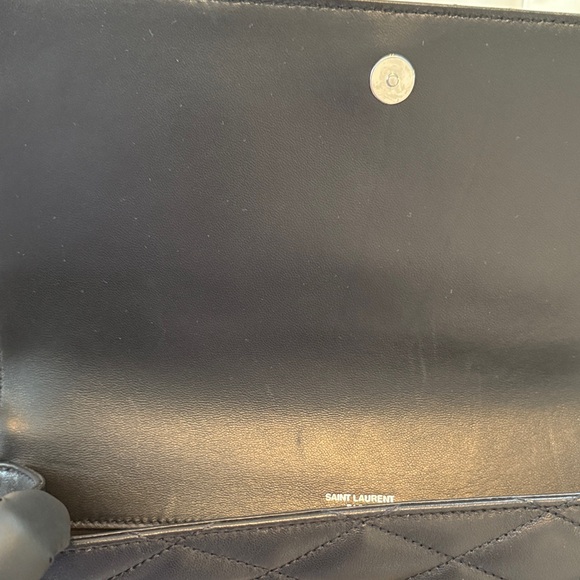 YSL Black Quilted clutch